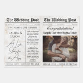 Feuille De Papier Cadeau Bouquet de fleurs de journaux Mariages modifiables (Devant)