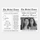 Feuille De Papier Cadeau Bouquet de fleurs du journal de la femme d'honneur (Devant)