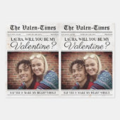 Feuille De Papier Cadeau Bouquet de fleurs éditable Valentines Day (Devant 3)