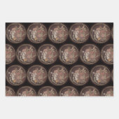 Feuille De Papier Cadeau Bouquet de fleurs Moody Art Déco (Devant 3)