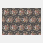 Feuille De Papier Cadeau Bouquet de fleurs Moody Art Déco (Devant)