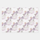 Feuille De Papier Cadeau Bouquet de lavande aquarelle (Devant 2)