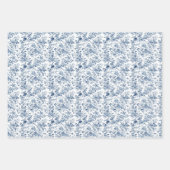 Feuille De Papier Cadeau Bouquet de Toile Bleue 3 (Devant)