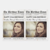 Feuille De Papier Cadeau Bouquet Fleur de journal d'anniversaire modifiable (Devant 2)