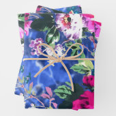 Feuille De Papier Cadeau Bouquets avec roses (En situation)