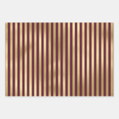 Feuille De Papier Cadeau Bourgogne et Gold Paris (Devant)