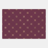 Feuille De Papier Cadeau Bourgogne et Or Thème Paris (Devant 3)