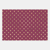 Feuille De Papier Cadeau Bourgogne et Or Thème Paris (Devant 2)