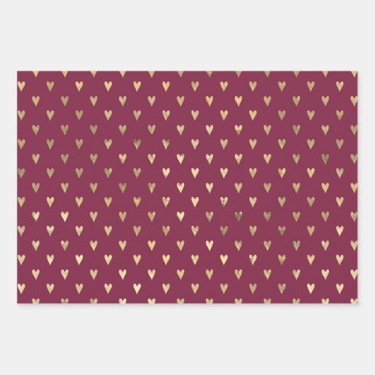 Feuille De Papier Cadeau Bourgogne et Or Thème Paris (Devant 2)