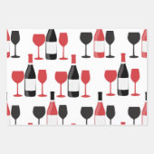 Feuille De Papier Cadeau Bouteilles de vin rouge (Devant 2)