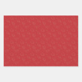 Feuille De Papier Cadeau Bouton de fin d'études rouge (Devant 2)