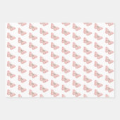 Feuille De Papier Cadeau Bouton rose (Devant 2)