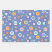 Feuille De Papier Cadeau Boutons de coupe (Devant)