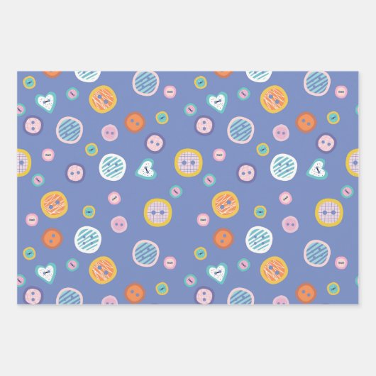 Feuille De Papier Cadeau Boutons de coupe (Devant)