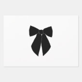 Feuille De Papier Cadeau Bow noir (Devant 2)