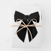 Feuille De Papier Cadeau Bow noir (En situation)
