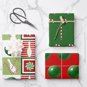 Feuille De Papier Cadeau Bowling Noël cadeau de vacances