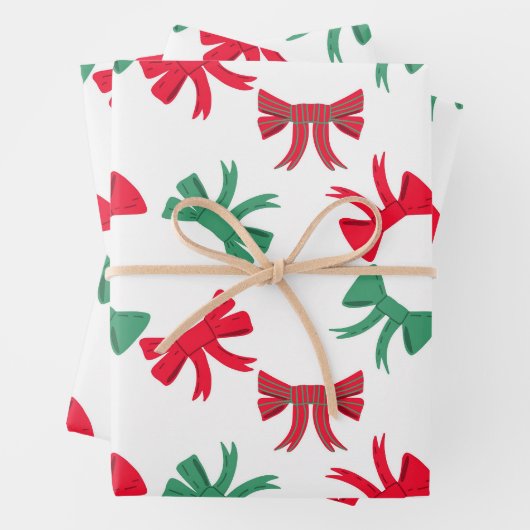Feuille De Papier Cadeau Bows de Noël mignons (En situation)