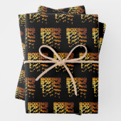 Feuille De Papier Cadeau Boxer Graphisme Word Art (En situation)