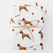 Feuille De Papier Cadeau Boxeur (En situation)