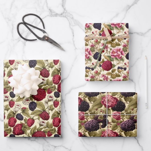 Feuille De Papier Cadeau Boysenberry (Recto)