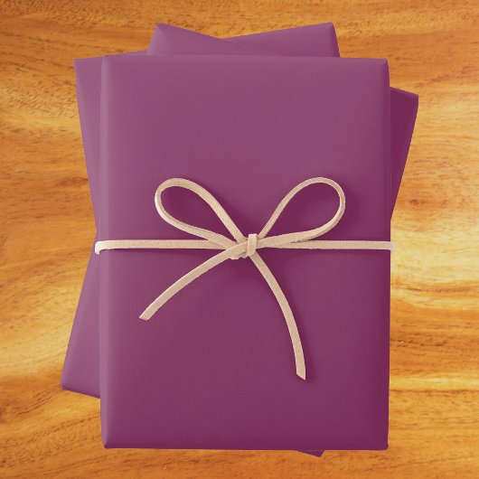 Feuille De Papier Cadeau Boysenberry couleur solide