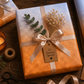 Feuille De Papier Cadeau Braises dans le ciel