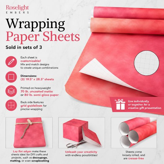 Feuille De Papier Cadeau Braises de Roselight