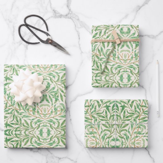 Feuille De Papier Cadeau Branche de Saule de William Morris (Recto)