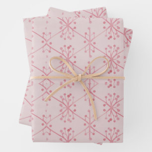 Feuille De Papier Cadeau Branche Rose Élégante Personnalisée - Floral Print