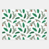Feuille De Papier Cadeau Branches de pin (Devant 2)