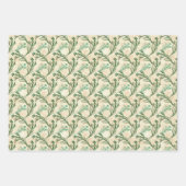 Feuille De Papier Cadeau Branches de pin vert Noël (Devant)