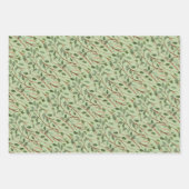 Feuille De Papier Cadeau Branches de verdure aquarelle (Devant 3)