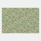 Feuille De Papier Cadeau Branches de verdure aquarelle (Devant)