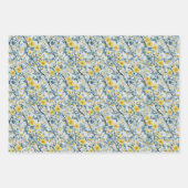 Feuille De Papier Cadeau Branches et fleurs d'oiseaux Blue Jays (Devant 2)