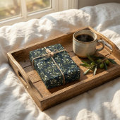 Feuille De Papier Cadeau Branches Plantes d'olivier : Conception inspirée d