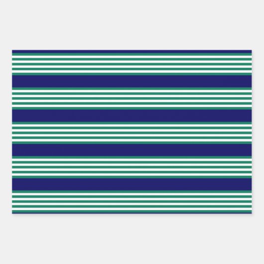 Feuille De Papier Cadeau Brayures blanches et vertes motif avec bleu marine (Devant)