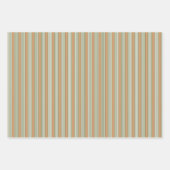 Feuille De Papier Cadeau Brayures vert olive et blanc motif avec bronze (Devant 3)