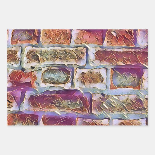 FEUILLE DE PAPIER CADEAU BRICK WALL (Devant)