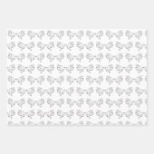 Feuille De Papier Cadeau Bride/Wedding shower noir et blanc simple (Devant 2)