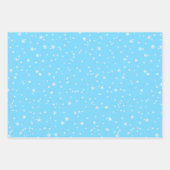 Feuille De Papier Cadeau Bright Blue, Green and Red Winter Snowflakes (Devant)