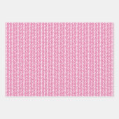 Feuille De Papier Cadeau Bright Light Dark Hot Rose Blanc Zigzag rayures (Devant)