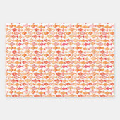 Feuille De Papier Cadeau Bright Orange Watercolor Fish (Devant 2)