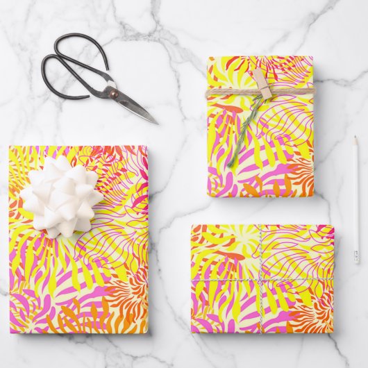 Feuille De Papier Cadeau Bright Spring Flower Print (Recto)