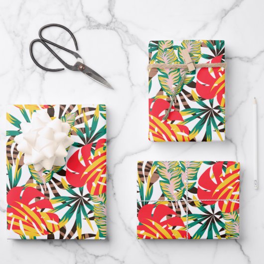 Feuille De Papier Cadeau Bright Tropical (Recto)
