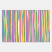 Feuille De Papier Cadeau Bright Vertical Summer Stripes (Devant 2)