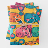 Feuille De Papier Cadeau Brillant et charmant Rats pour enfants Envelopper  (En situation)