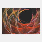 Feuille De Papier Cadeau Briser le Cercle Vortex de Feu Art Abstrait (Devant)