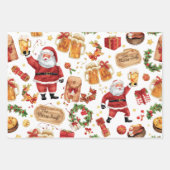 Feuille De Papier Cadeau British Christmas Wrapping Paper Santa Claus (Devant 2)