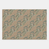 Feuille De Papier Cadeau Broches de genévriers Rustiques Kraft Blue Spruce  (Devant 3)